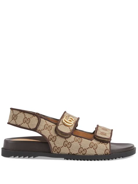 gucci canvas sandals|Gucci unisex sandals.